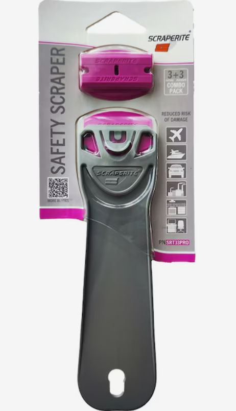 SRT33PRO - Scraperite Plastic blades combo pack PRO Magenta with holder